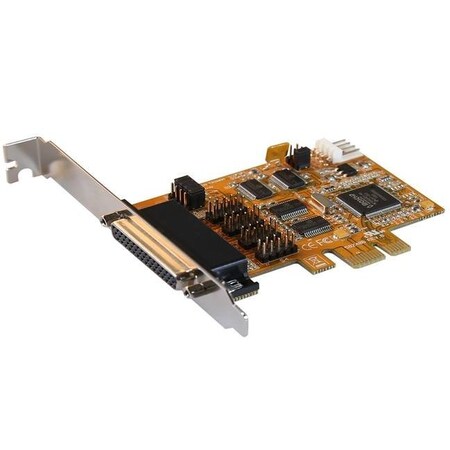 Antaira 4-Port RS-232 PCI Express Card with Expansion Cable 1-DB44 to 4-DB9M MSC-204A1-S